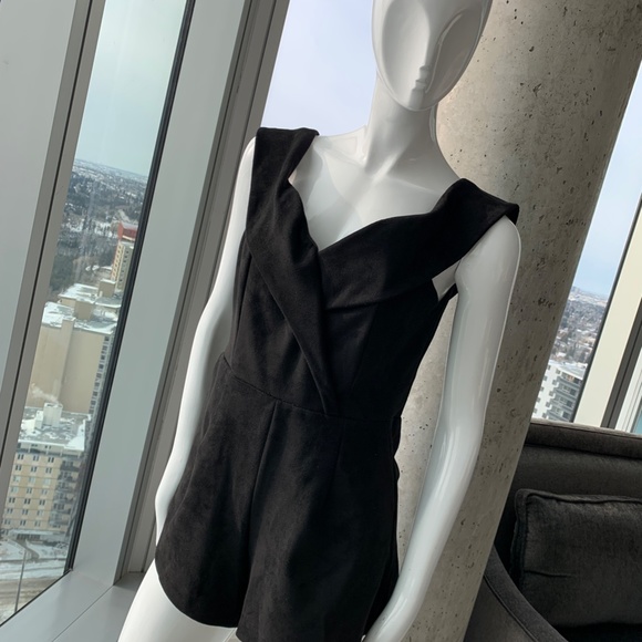 Luxxel Velour Black Romper - New, never worn - Picture 7 of 16